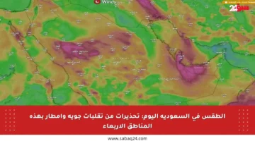 الطقس في السعودية اليوم: تحذيرات من تقلبات جوية وأمطار بهذه المناطق الأربعاء